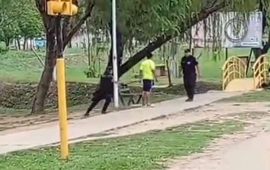 Video | A patadas, palazos y tiros: así redujo la Policía a un hombre armado con un cuchillo en Tartagal